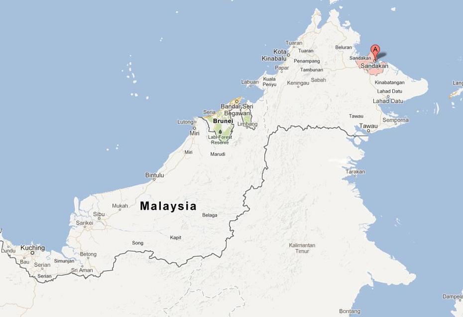 Sandakan Map And Sandakan Satellite Image, Sandakan, Malaysia, Malaysia  With Cities, Sandakan Airport