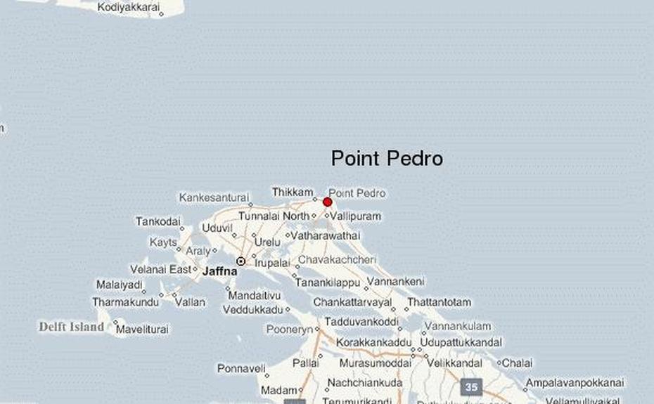 Sri Lanka Satellite, Jaffna  Peninsula, Location Guide, Point Pedro, Sri Lanka