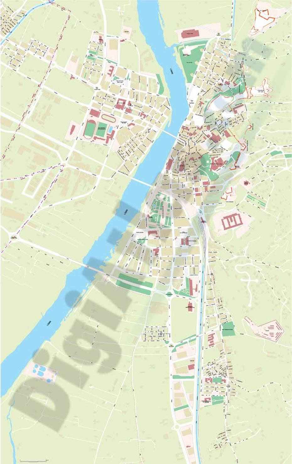 Tortosa – City Map Of The Center, Tortosa, Spain, Paradores, Salou Spain