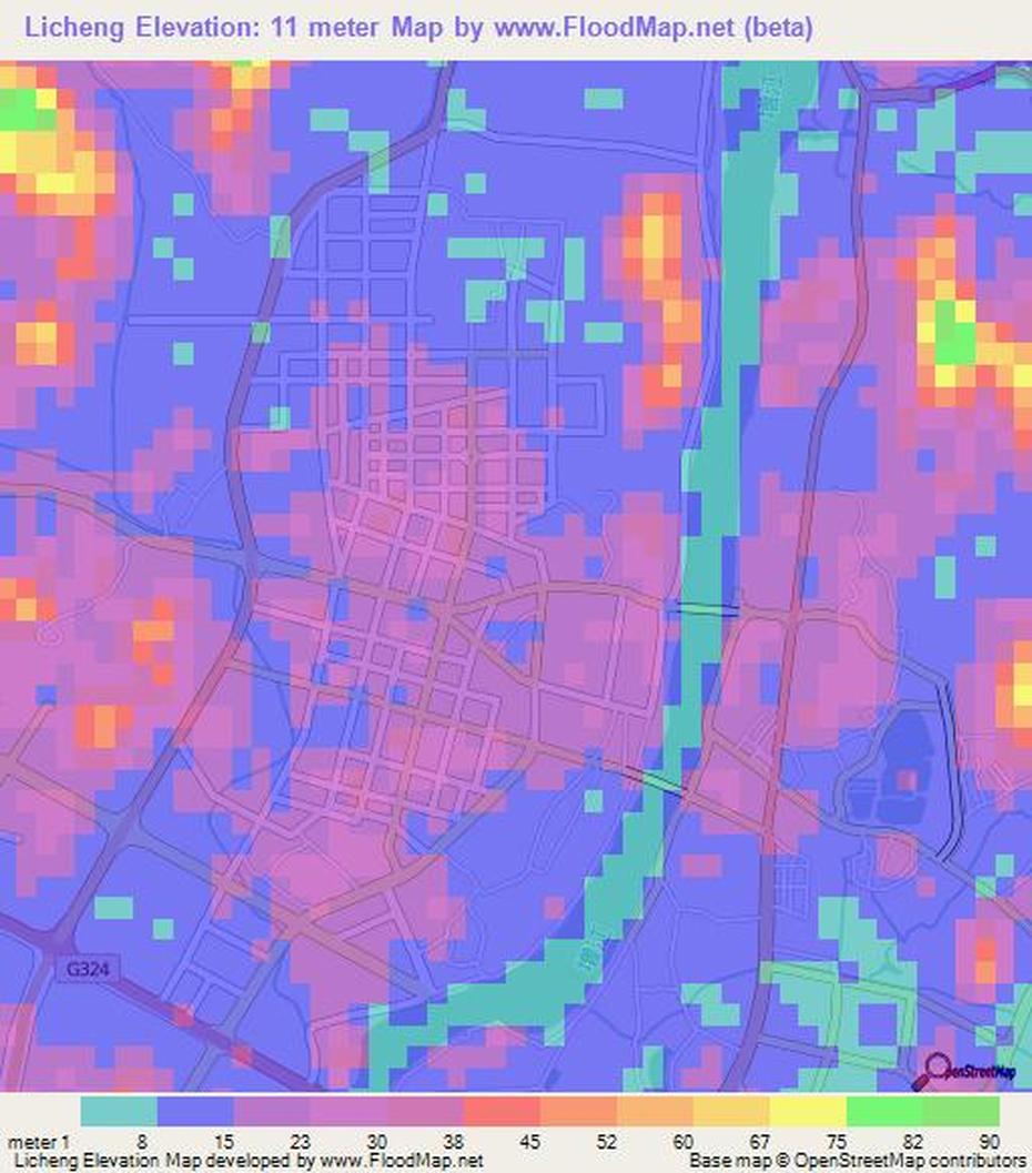 Elevation Of Licheng,China Elevation Map, Topography, Contour, Licheng, China, China  Black, China  Transparent