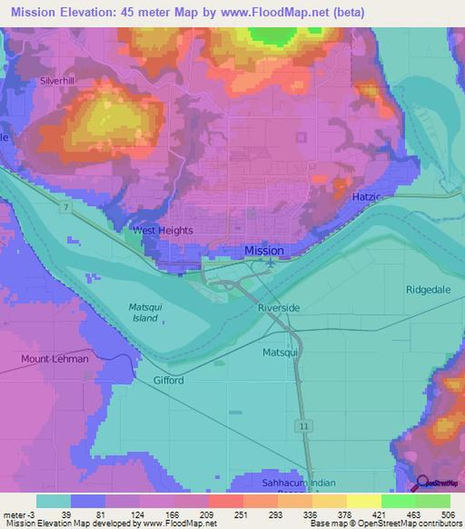 Elevation Of Mission,Canada Elevation Map, Topography, Contour, Mission, Canada, Canada Elevation, Paoc