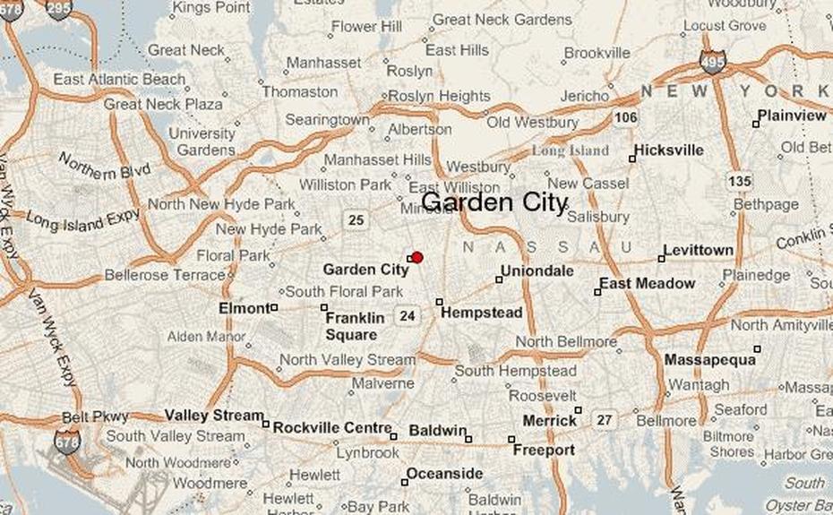 Guia Urbano De Garden City, Nueva York, Garden City, United States, Large Road  Of United States, The States