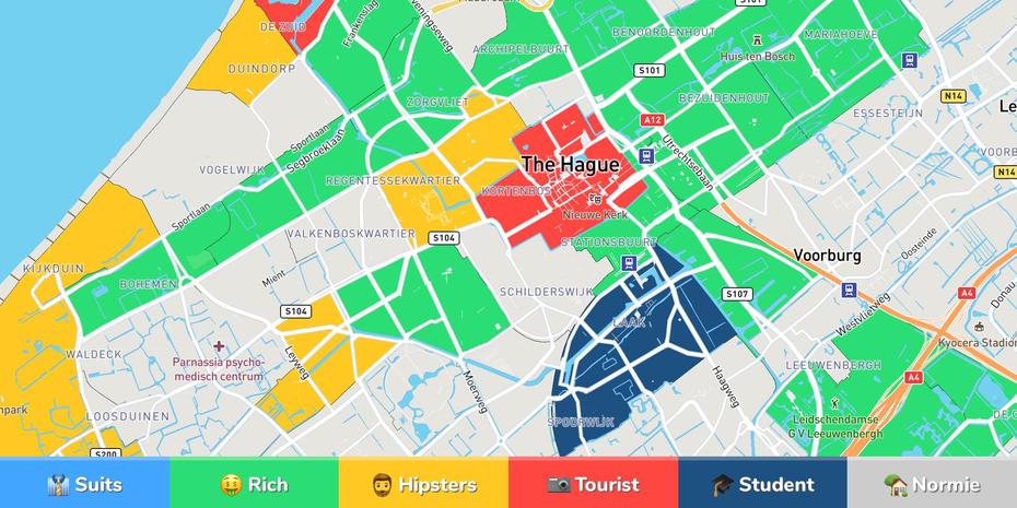 The Hague Neighborhood Map, The Hague, Netherlands, Zwolle, Netherlands  Google