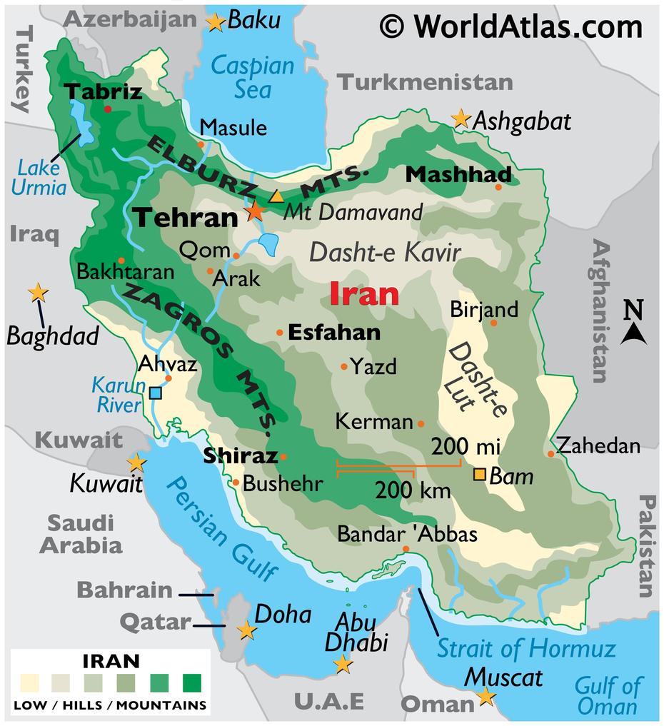 Iran Geographical Location – Brunnoes, Farīmān, Iran, Esfahan Iran, Iran  Vector