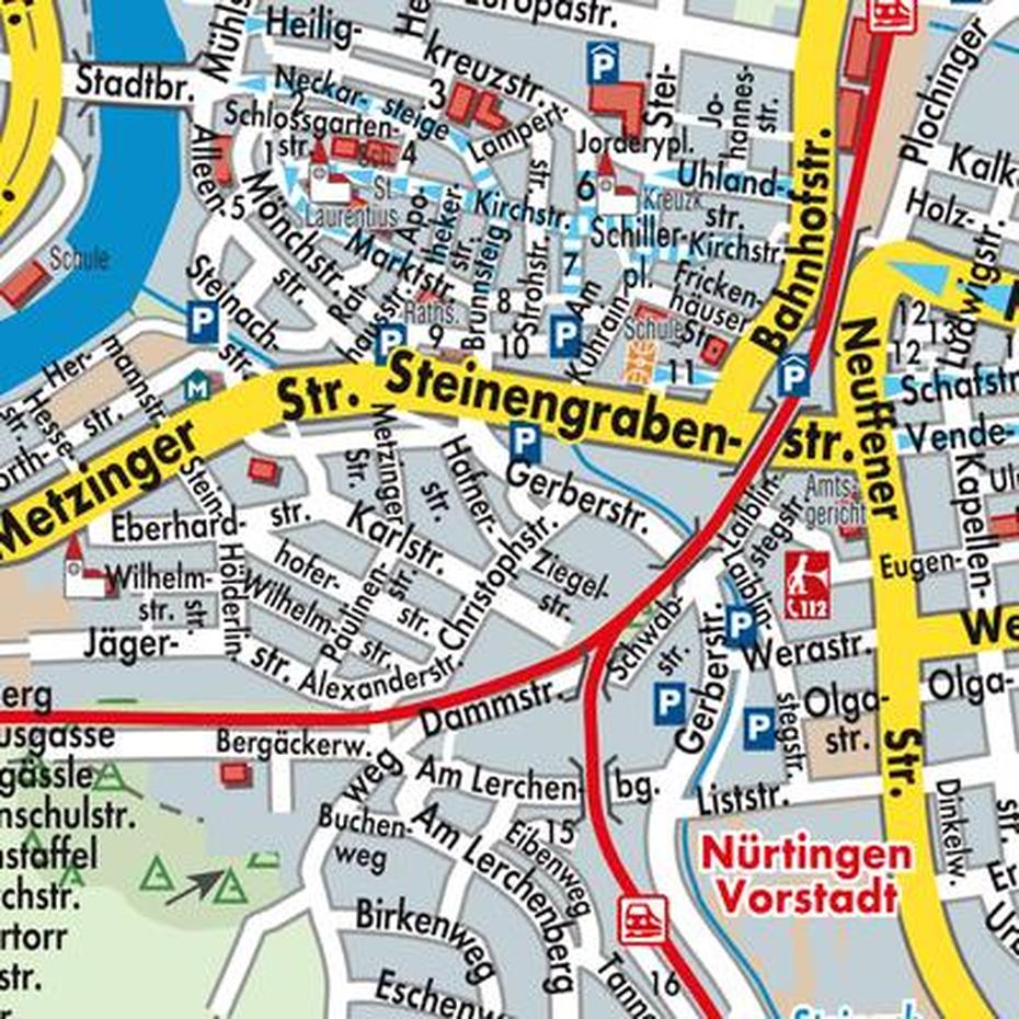 Kirchheim Germany, Reutlingen Germany, Stadtplandienst Deutschland, Nürtingen, Germany