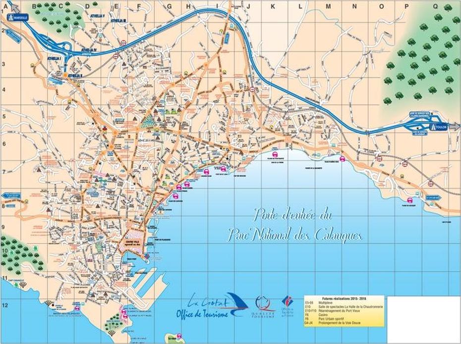 La Ciotat Tourist Map, La Ciotat, France, Mougins France, Cassis France