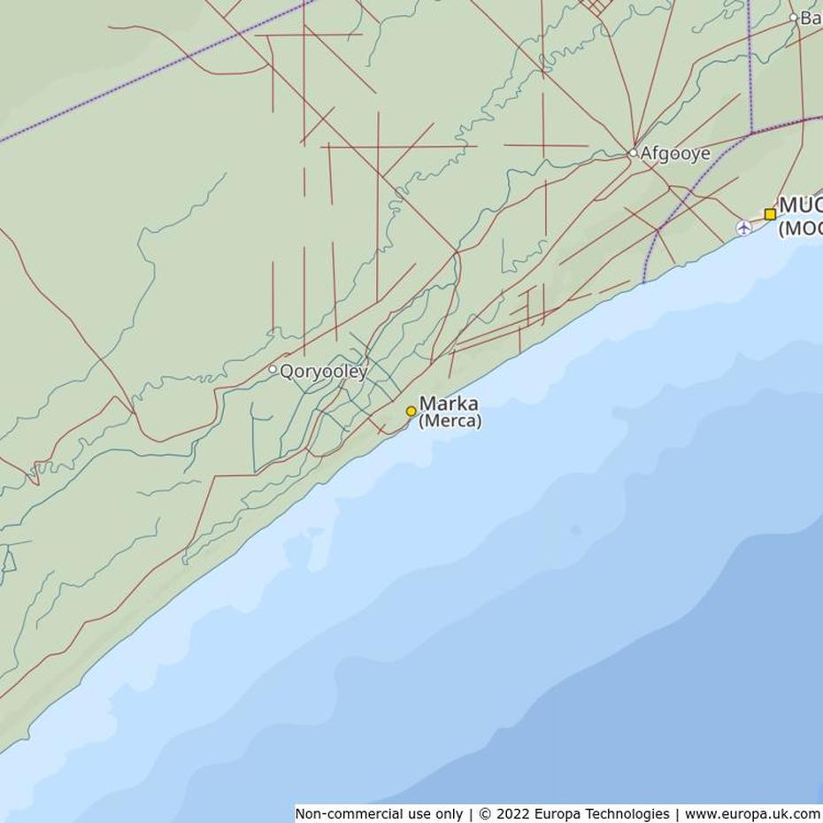 Map Of Marka, Somalia | Global 1000 Atlas, Marka, Somalia, Kismayo  City, Mogadishu Somalia