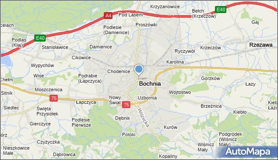 Mapa Bochnia | Mapa Polski, Bochnia, Poland, Wieliczka Salt Mine Poland, Voivodeship Poland