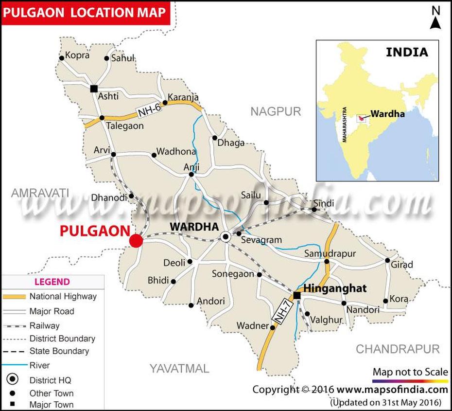 Where Is Pulgaon Located In India | Pulgaon Location Map,Maharashtra, Pulgaon, India, Wardha  City, Wardha River