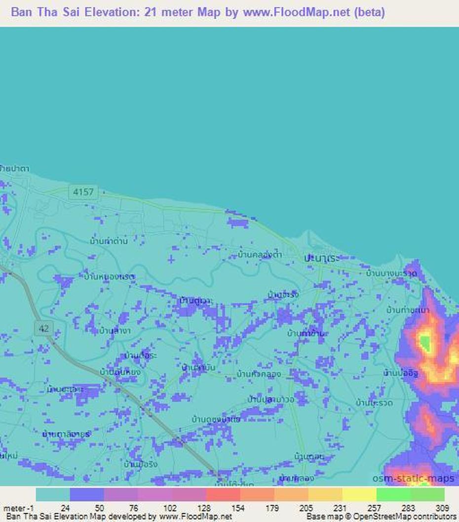 Ban Sai Ma Tai, Thailand, Topography, Ban Sai Ma Tai, Thailand