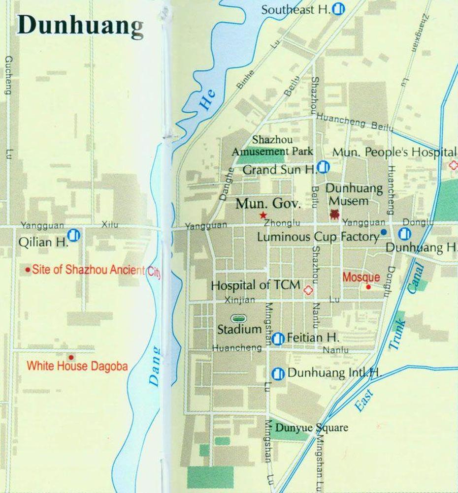 Dunhuang Map, Dunhuang Maps, Dunhuang Travel Maps | China Travel …, Duzhuang, China, Lanzhou China, Dunhuang Silk Road