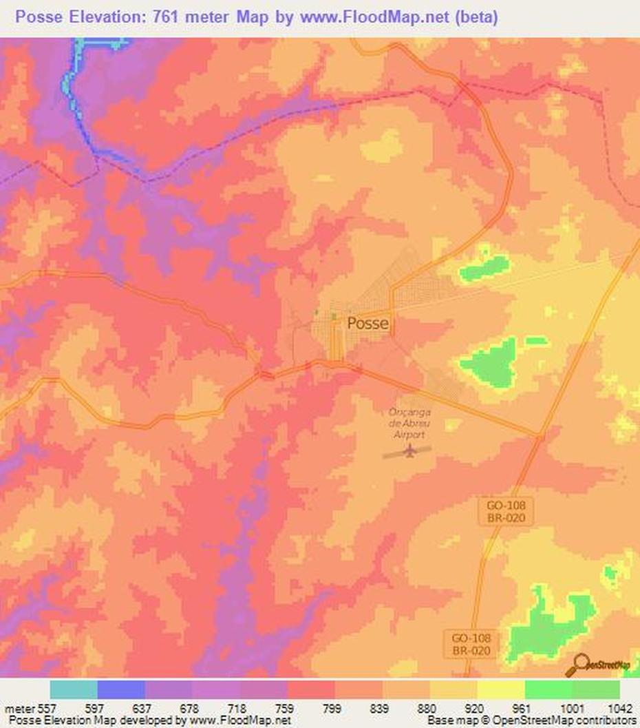 Elevation Of Posse,Brazil Elevation Map, Topography, Contour, Posse, Brazil, Simple  Of Brazil, Of Brazil With Cities