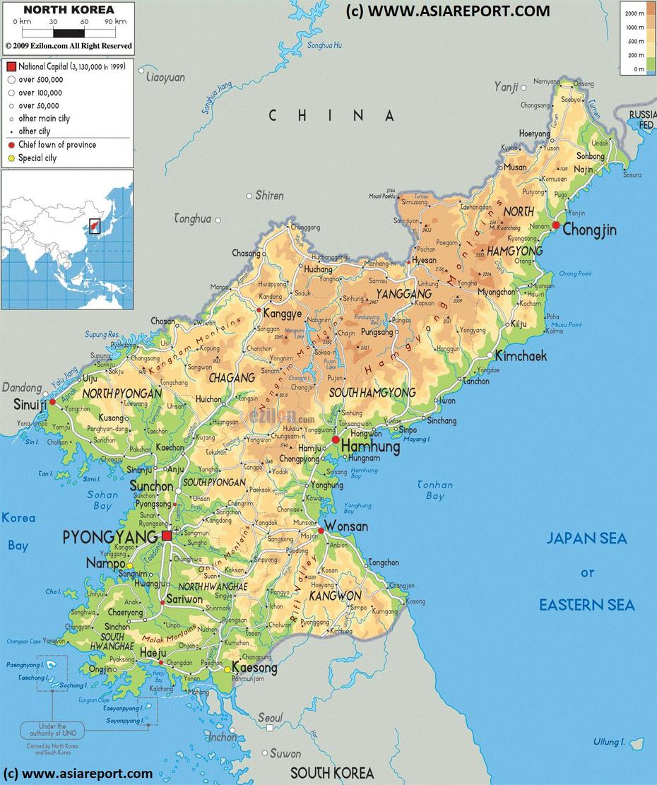 Map Geographic – Overview Of North Korea (D.P.R.K.) 2A, Sunch’Ŏn, North Korea, North Korea Country, North Korea Military