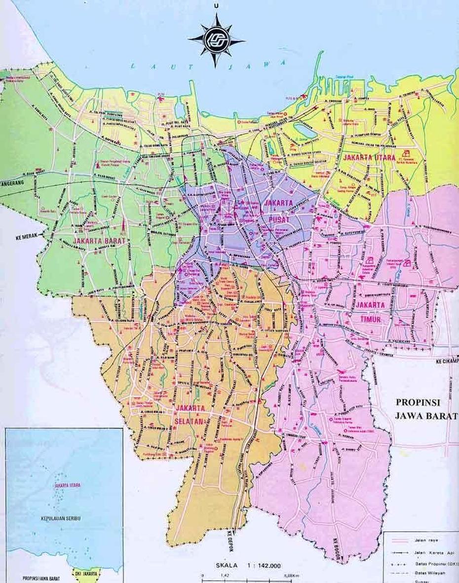 Map Of Jakarta – Free Printable Maps, Jakarta, Indonesia, Indonesia Old, Jakarta Indonesia On World
