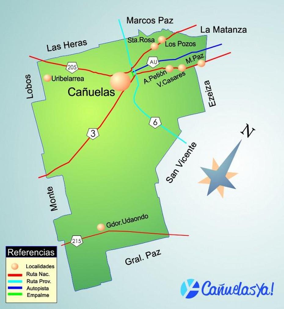 Mapas – Canuelasya!, Cañuelas, Argentina, Uribelarrea, Botaguas