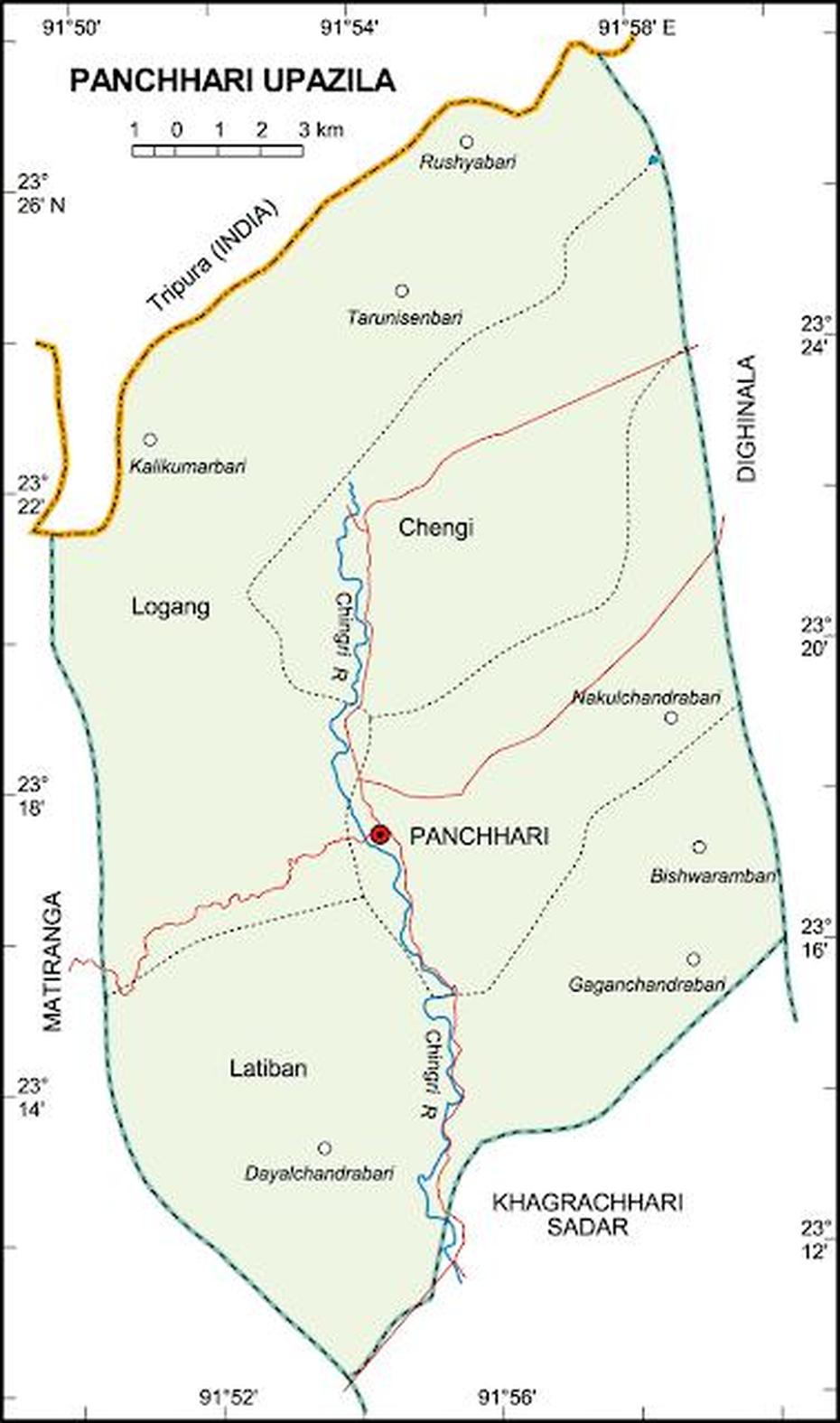 Maps Of Bangladesh: Panchari Upazila, Panchari Bazar, Bangladesh, Bangla Bazar, Bangladesh Beach