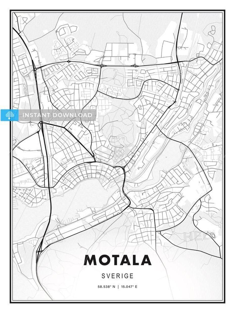 Motala Kommun, Motala Bro, Modern Print, Motala, Sweden