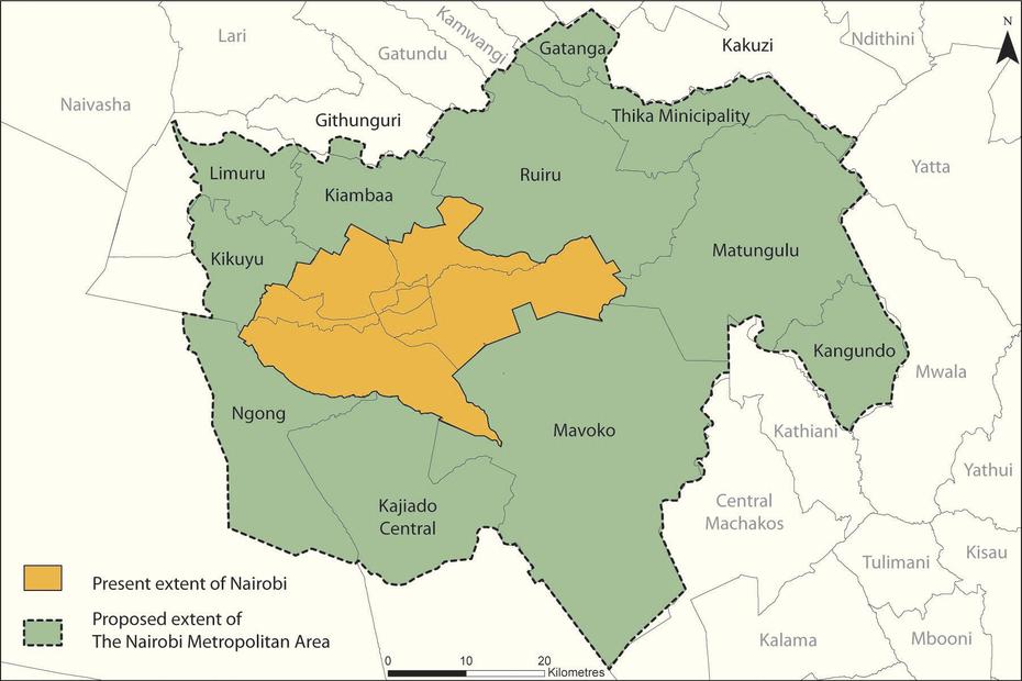Nairobi Land Use Map, Nairobi, Kenya, Thika Kenya, Samburu Kenya