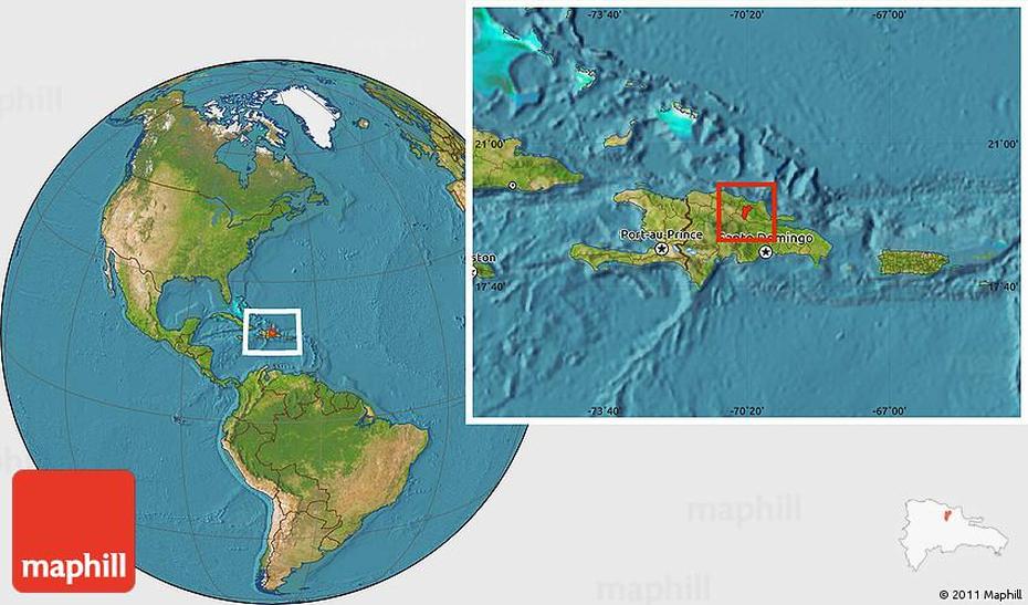 Satellite Location Map Of Salcedo, Salcedo, Dominican Republic, Dominican Republic Streets, Higuey Dominican Republic