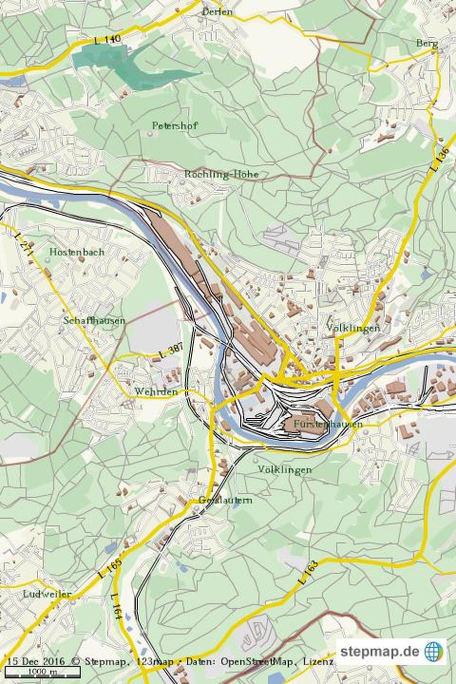 Stepmap – Volklingen – Landkarte Fur Welt, Völklingen, Germany, Germany Location On World, Saarbrucken Saarland Germany