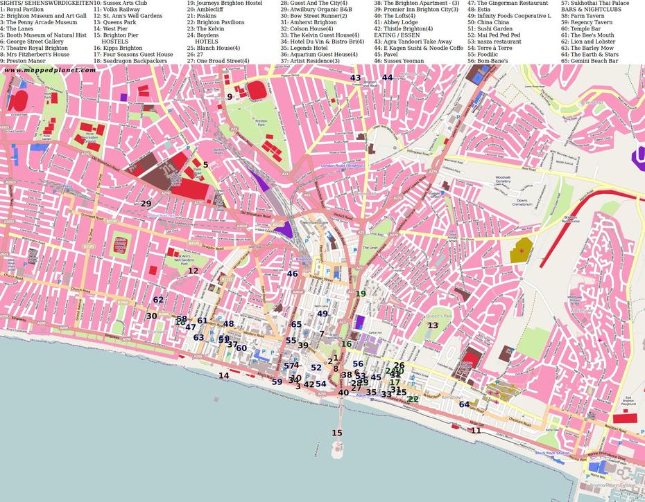 Brighton Map / Outline And Index Map Of Brighton Wards 25 26 City Of …, Brighton, United States, Brighton Statues, Brighton Michigan