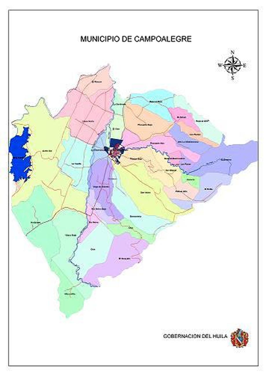 Colombia Cities, Colombia Outline, Municipio, Campoalegre, Colombia