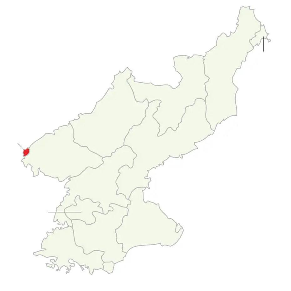 Divisions Of North Korea (En) Sinuiju Clear  Mapsof, Sinŭiju, North Korea, North Korea City, North Korean City