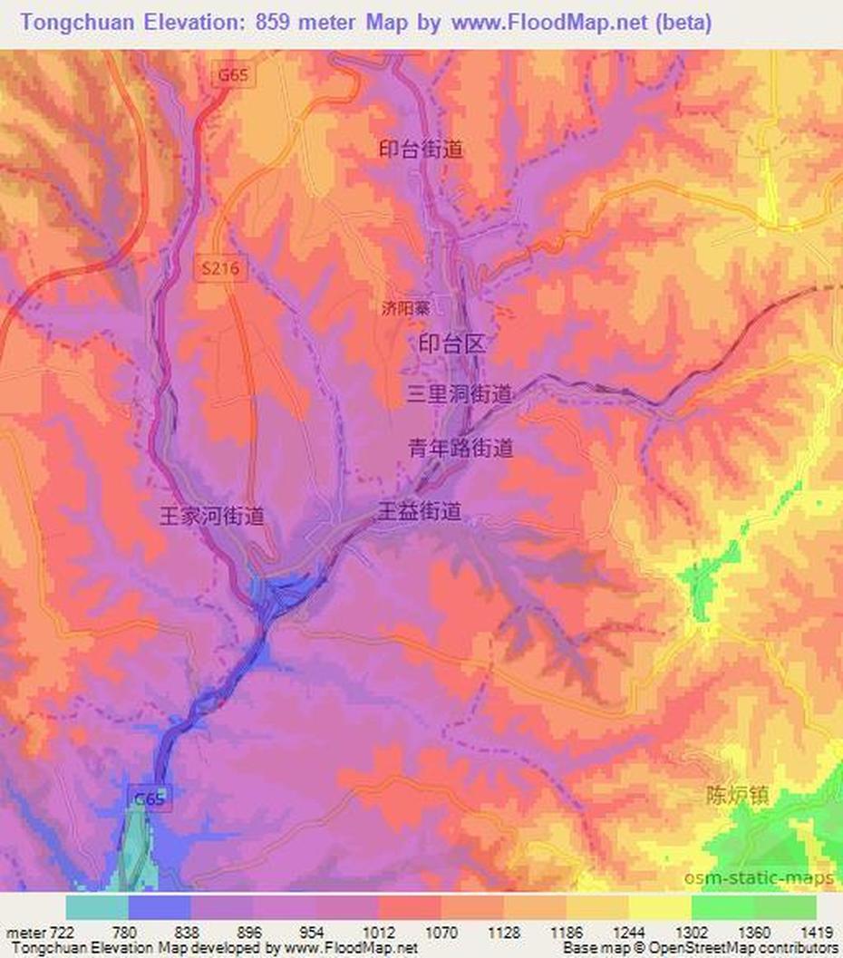 Elevation Of Tongchuan,China Elevation Map, Topography, Contour, Tongchuan, China, Russia China, Guilin China  Location