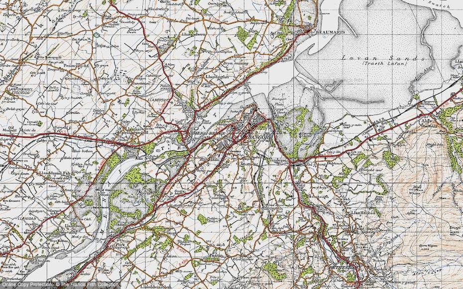 Historic Ordnance Survey Map Of Bangor, 1947 – Francis Frith, Bangor, United States, Bangor Uk, Bangor Weather