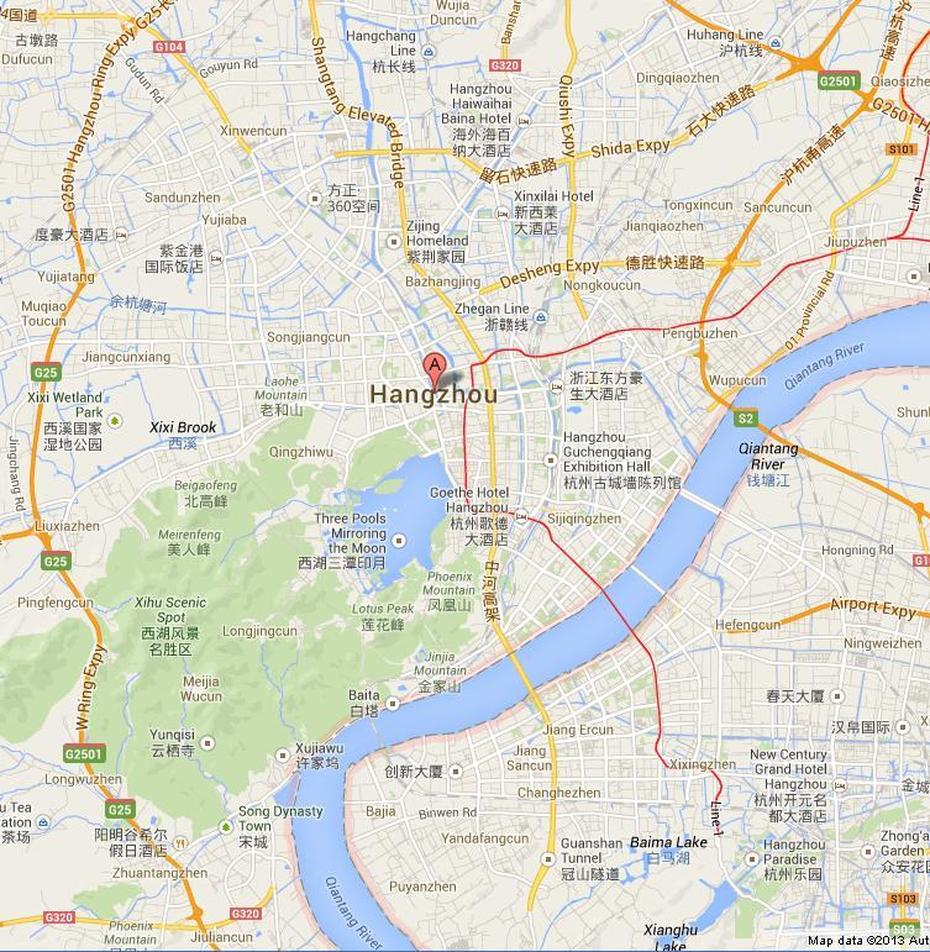 Map Of Hangzhou, Hangzhou, China, Shaoxing China, Hangzhou Province