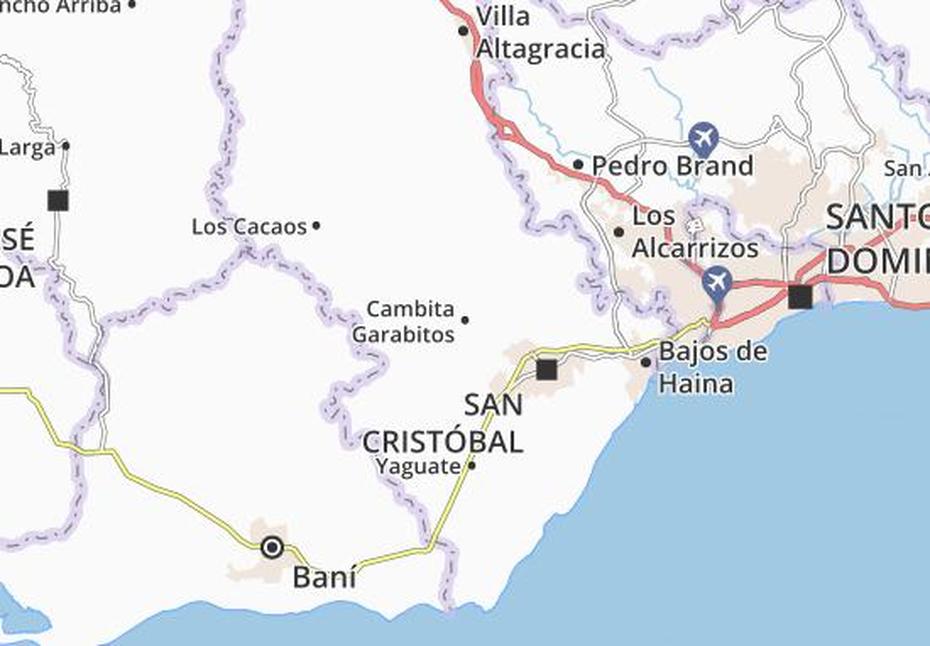 Mapa Michelin Cambita Garabitos – Plano Cambita Garabitos – Viamichelin, Cambita Garabitos, Dominican Republic, Bacardi Island Dominican Republic, San Cristobal Republica  Dominicana