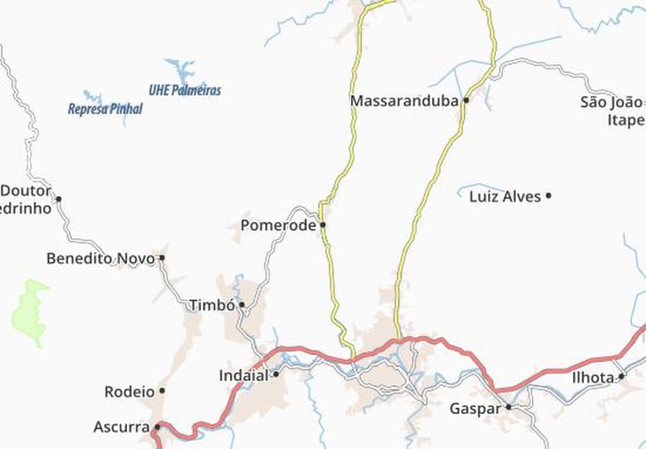 Michelin Pomerode Map – Viamichelin, Pomerode, Brazil, Pomodoro, Brazil Elevation