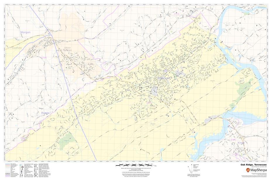 Oak Ridge Map, Tennessee, Oak Ridge, United States, Oak Ridge Tennessee, North Texas