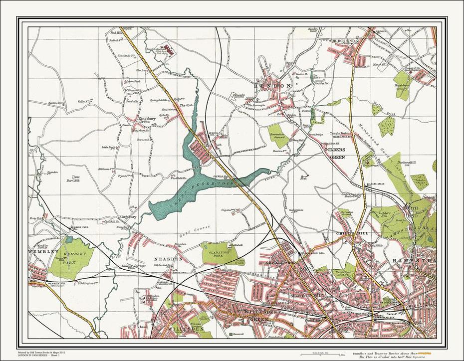 An Old Map Of The Hendon, Childs Hill Area, London In 1908 As An …, Hendon, United Kingdom, England Location On, Devon United Kingdom