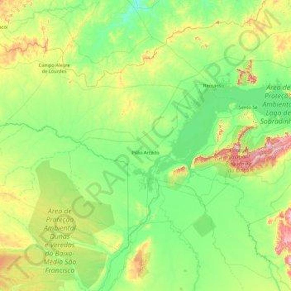 Pilao Arcado Topographic Map, Elevation, Relief, Pilão Arcado, Brazil, Cafe  Instantaneo, Café  Instantáneo