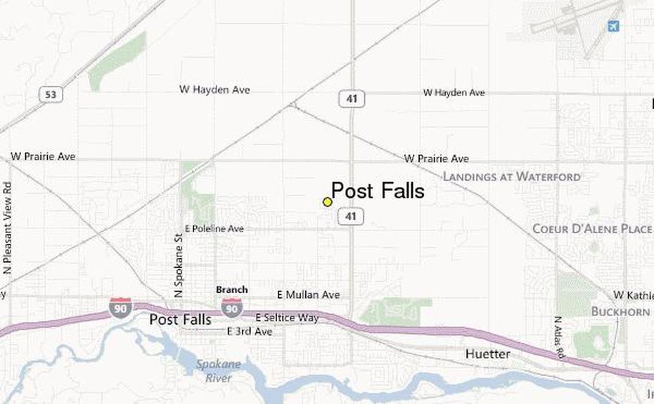 Post Falls City, Street  Of Post Falls Idaho, Falls, Post Falls, United States