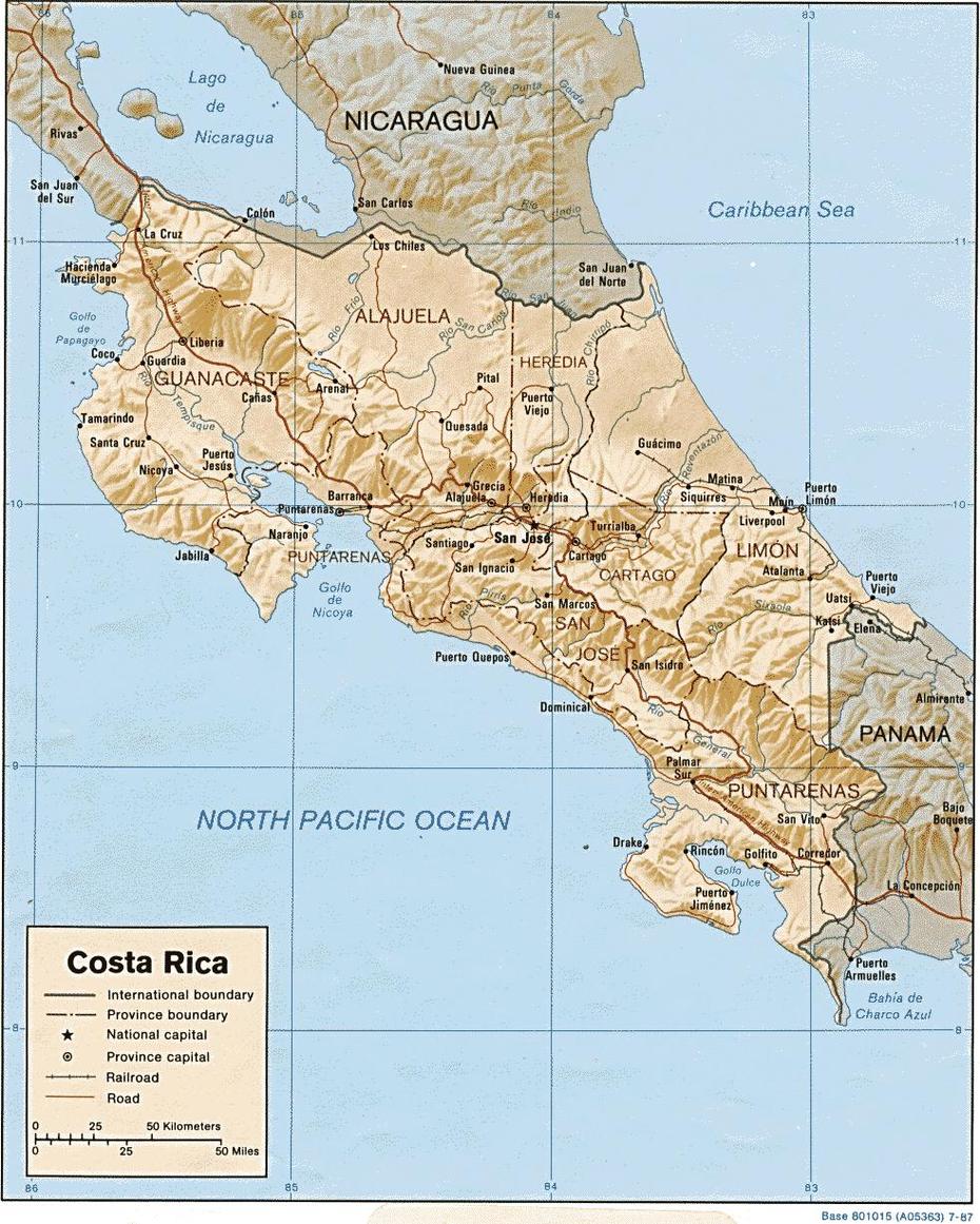 San Jose Costa Rica Map, San José, Costa Rica, Escazu Costa Rica, Costa Rica  With Cities