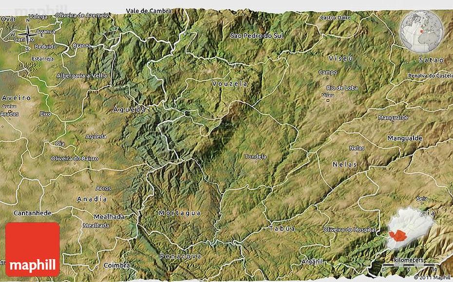 Satellite 3D Map Of Tondela, Tondela, Portugal, Portugal Wine Country, Benfica Vs Tondela