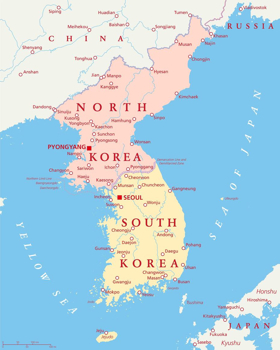 South Korea Map – Guide Of The World, Yanggok, South Korea, South Korea Train, South Korea Flag