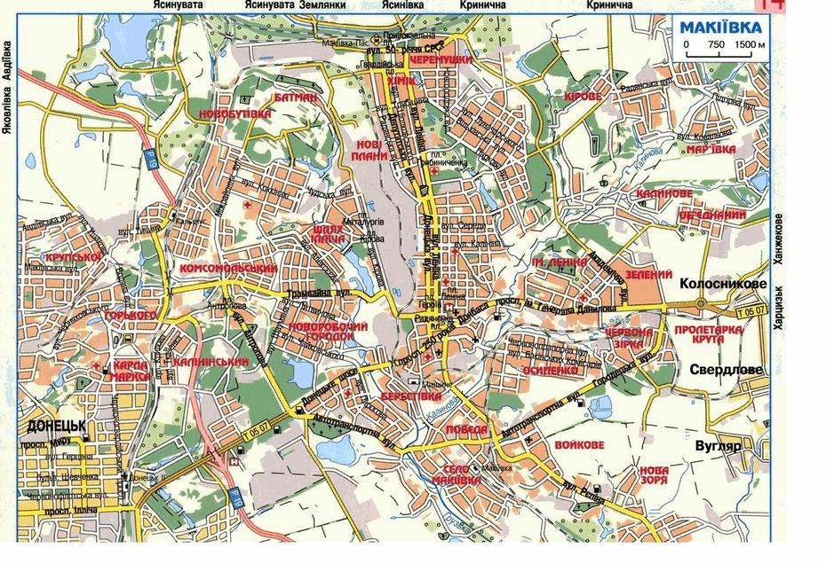 Street Plan Of Makiivka (Makeevka, Makiyivka, Makeyevka) (Ukraine …, Makiivka, Ukraine, Ukraine  Outline, Western Ukraine