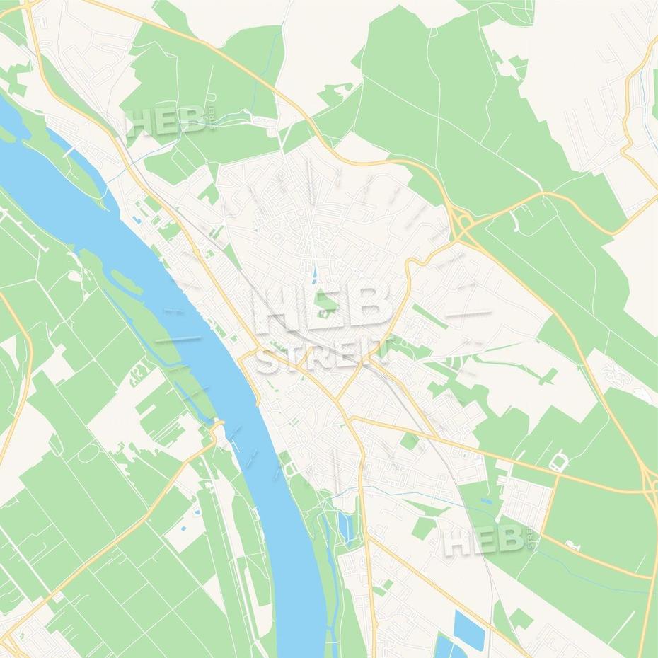 Vac, Hungary Vector Map – Classic Colors – Hebstreits Sketches | Map …, Vác, Hungary, Danube  Bend, Esztergom