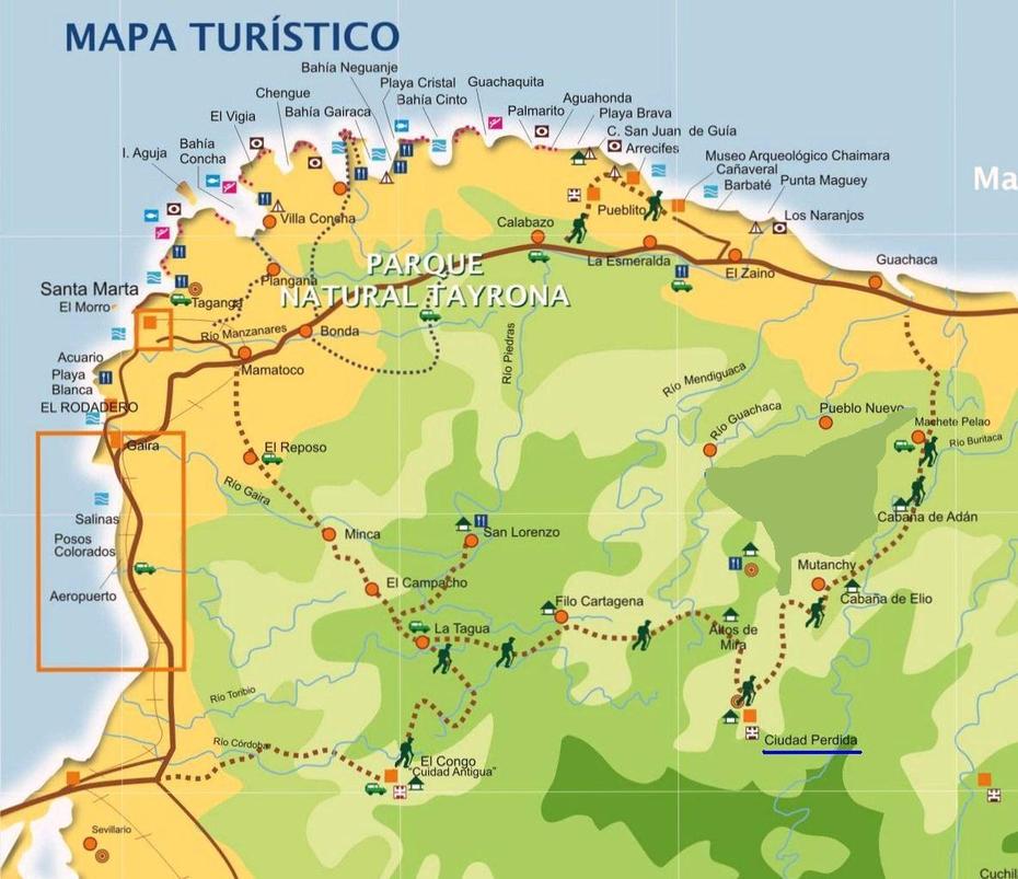 Visita Santa Marta: Mapa Turistico De Santa Marta, Santa Marta, Colombia, Sierra Nevada De Santa Marta, Santa Marta Colombia Beaches