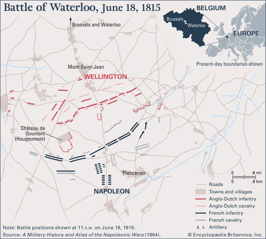 1784-1860 Militaria Map Crisis Of The Battle Battle Of Waterloo 18 June …, Waterloo, Belgium, Belgium Landscape, Waterloo Europe