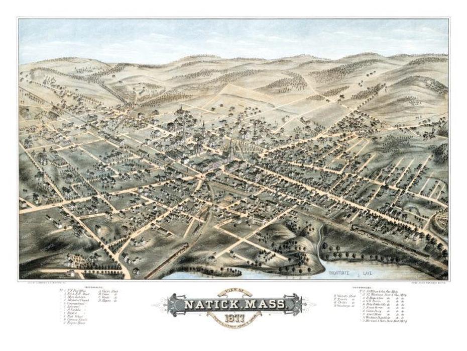 Beautifully Restored Map Of Natick, Massachusetts From 1877 – Knowol, Natick, United States, Charlottesville Va, Natick Massachusetts