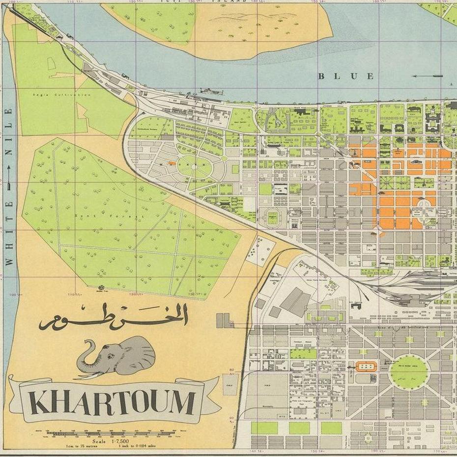 City Plan Of Khartoum Sudan Maps Wall Print Framed Poster | Etsy, Khartoum North, Sudan, East Sudan, Khartoum City