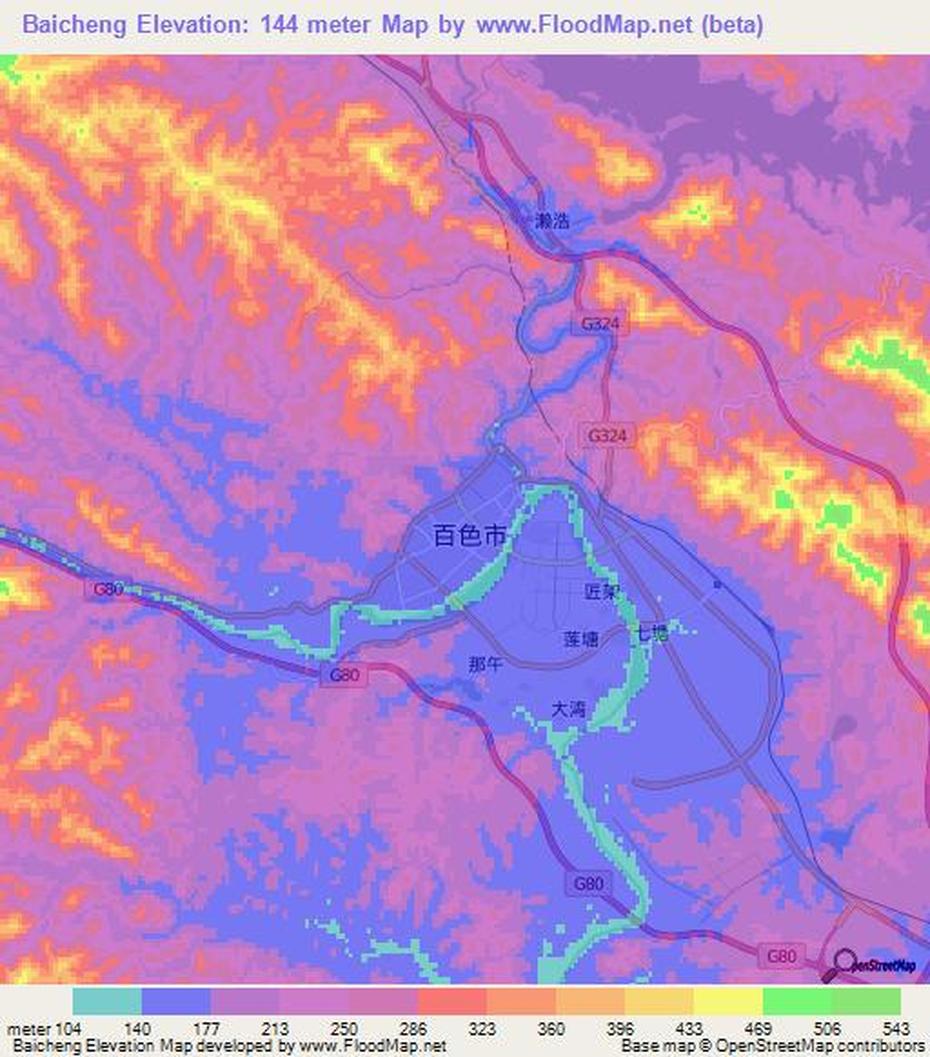 Elevation Of Baicheng,China Elevation Map, Topography, Contour, Baicheng, China, Jilin Baicheng, Xiamen  Beach