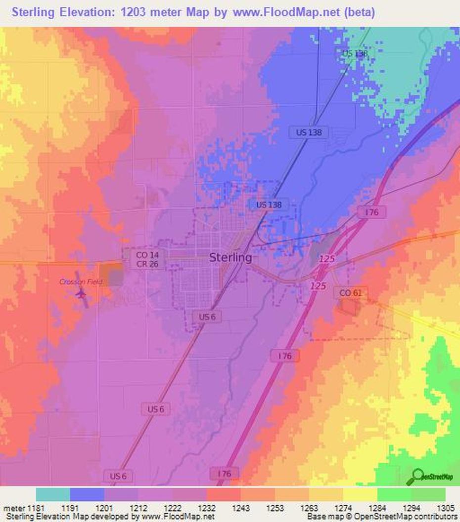 Elevation Of Sterling,Us Elevation Map, Topography, Contour, Sterling, United States, United States Army Ring, Sterling Heights