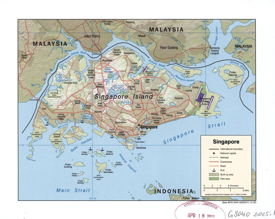 Large Detailed Political Map Of Singapore With Roads, Railroads …, Singapore, Singapore, World  Of Singapore, Singapore Attractions