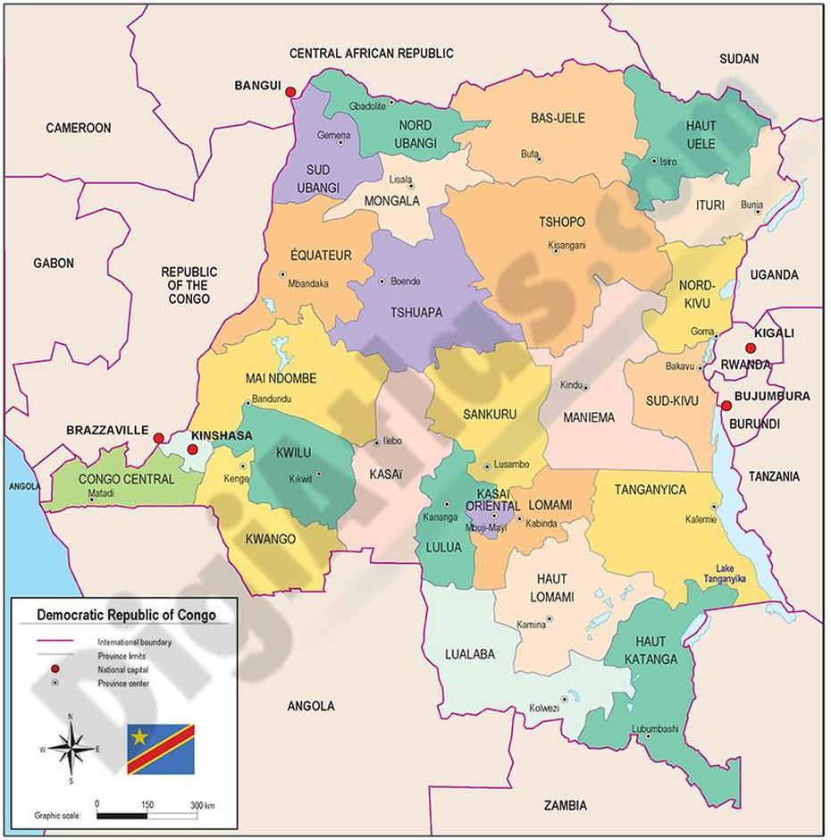 Map Of Democratic Republic Of The Congo (Kinshasa), Kaniama, Congo (Kinshasa), Kinshasa World, Bukavu Congo