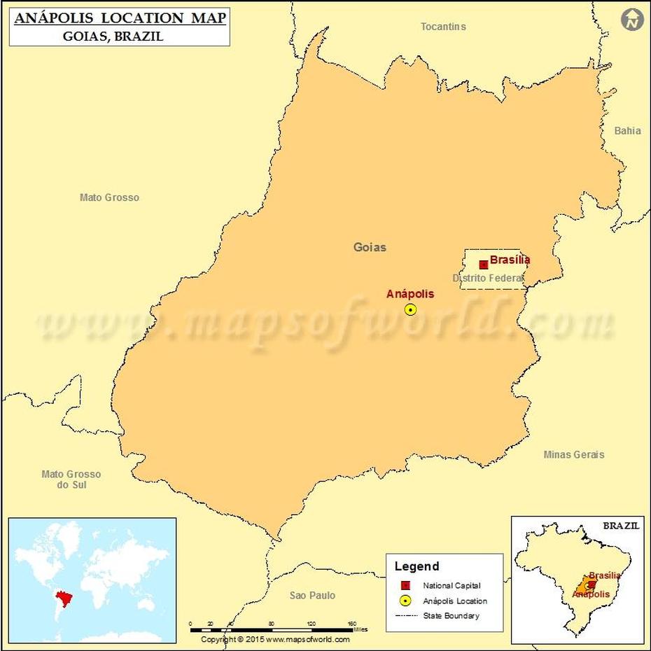 Onde Esta Anapolis, Localizacao De Anapolis No Brasil Mapa, Anápolis, Brazil, Jundiai Brazil, Caldas Novas  Goias